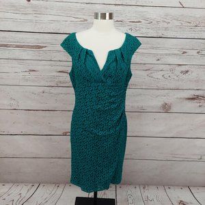 3/$25🛍Adrianna Papell Side Drape Lace Sheath Dress 12